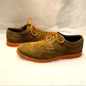 Perry Ellis Brown suede oxfords
